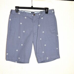 J. Crew Rivington Size 36 x 11" Chino Shorts Seaside Ship Wheel Nautical NEW